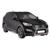 Bull Barra Frontal para Hyundai Santa Fe 2012-2015 Plata Brillante Acero 1Pza
