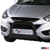 Bull Barra Frontal para Hyundai ix35 2009-2015 Negro Brillante Acero 1Pza