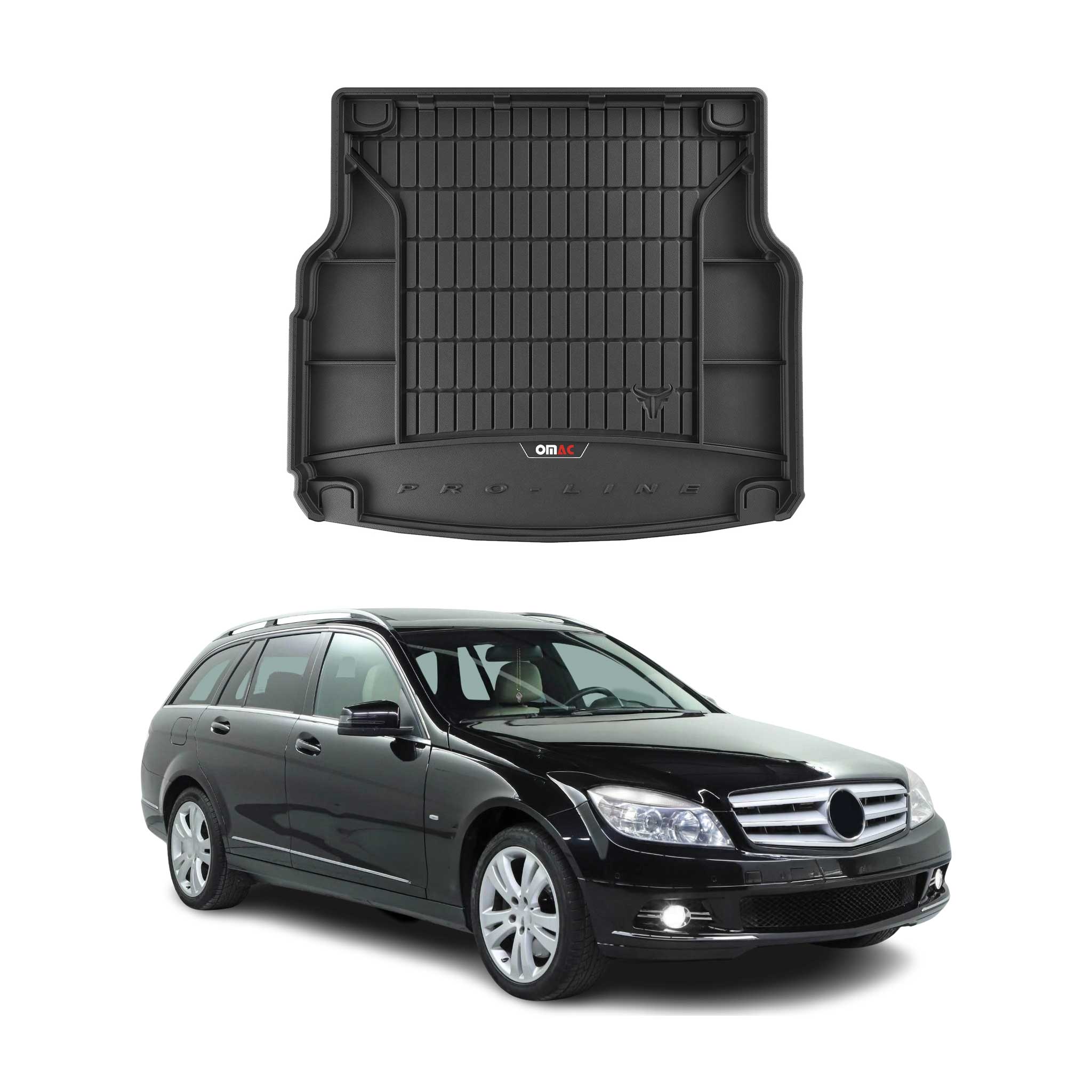 OMAC Premium Bandeja Maletero Alfombrilla para Mercedes C Class S204 2007-2014