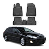 OMAC Alfombrillas De Coche para Peugeot 407 Sedán Familiar 2004-2011 4x