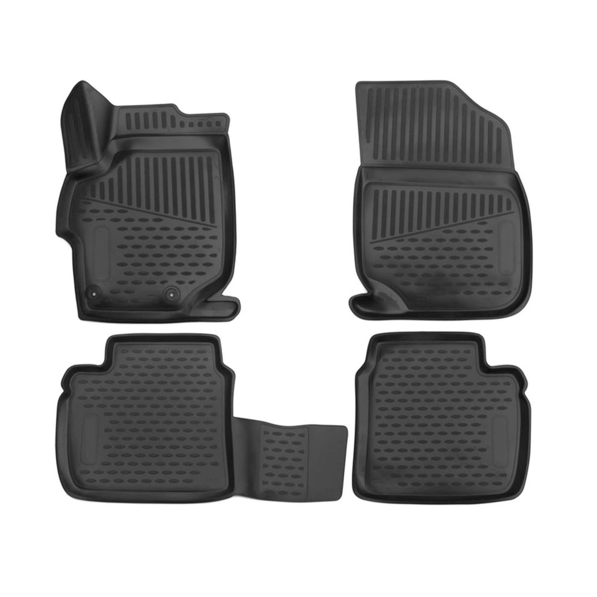 OMAC Alfombrillas De Coche para Peugeot 301 2012-2021 Negro Goma TPE 4Pza
