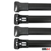 Rieles & Barras de Techo Coche para VW T6 T6.1 Transporter 2015-2024 Negro Alu