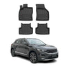 OMAC Premium Alfombrillas De Coche para VW T-Roc 2018-2025 Negro TPE Goma 4Pza