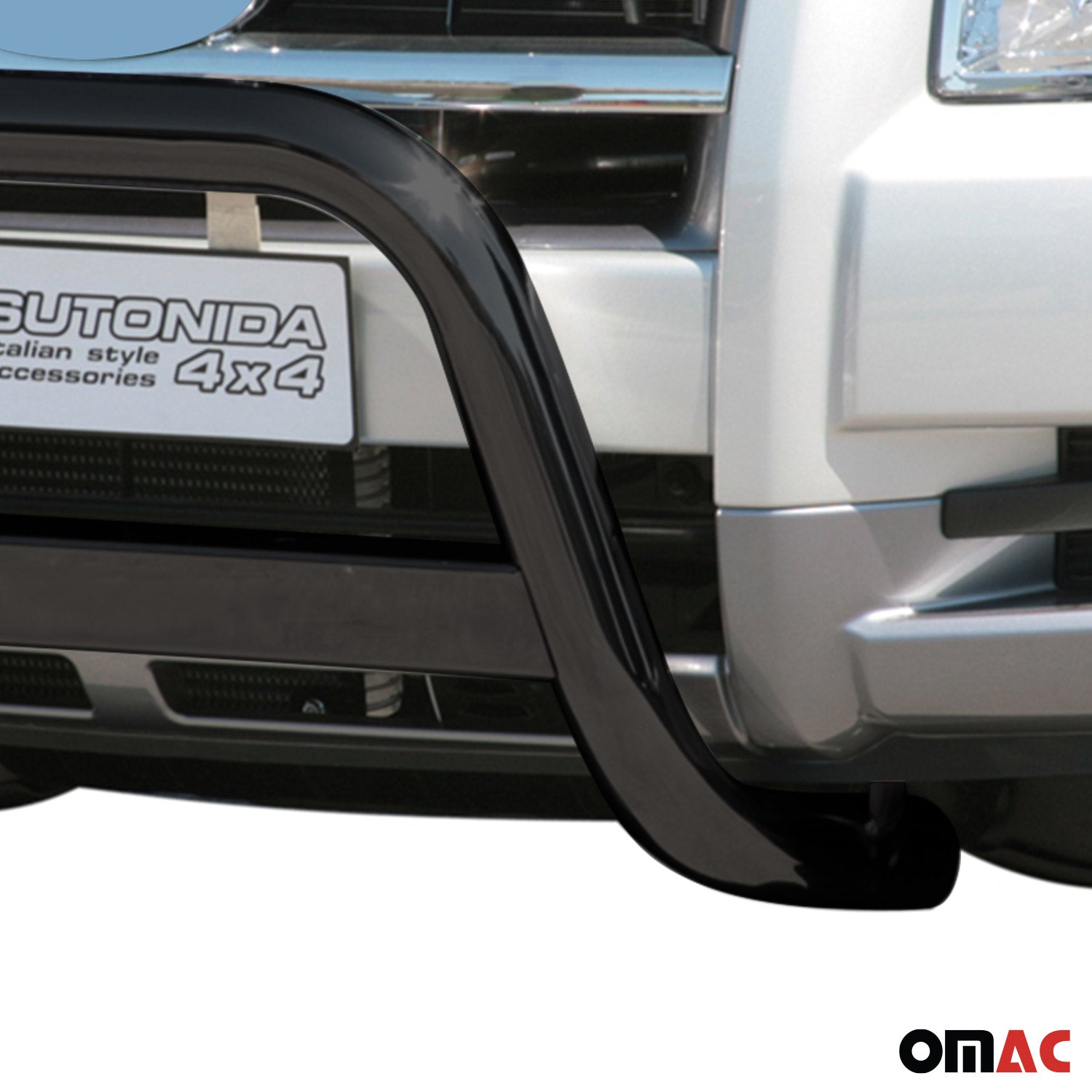 Bull Barra Frontal para Ford Ranger 2007-2009 Negro Brillante Acero 1Pza