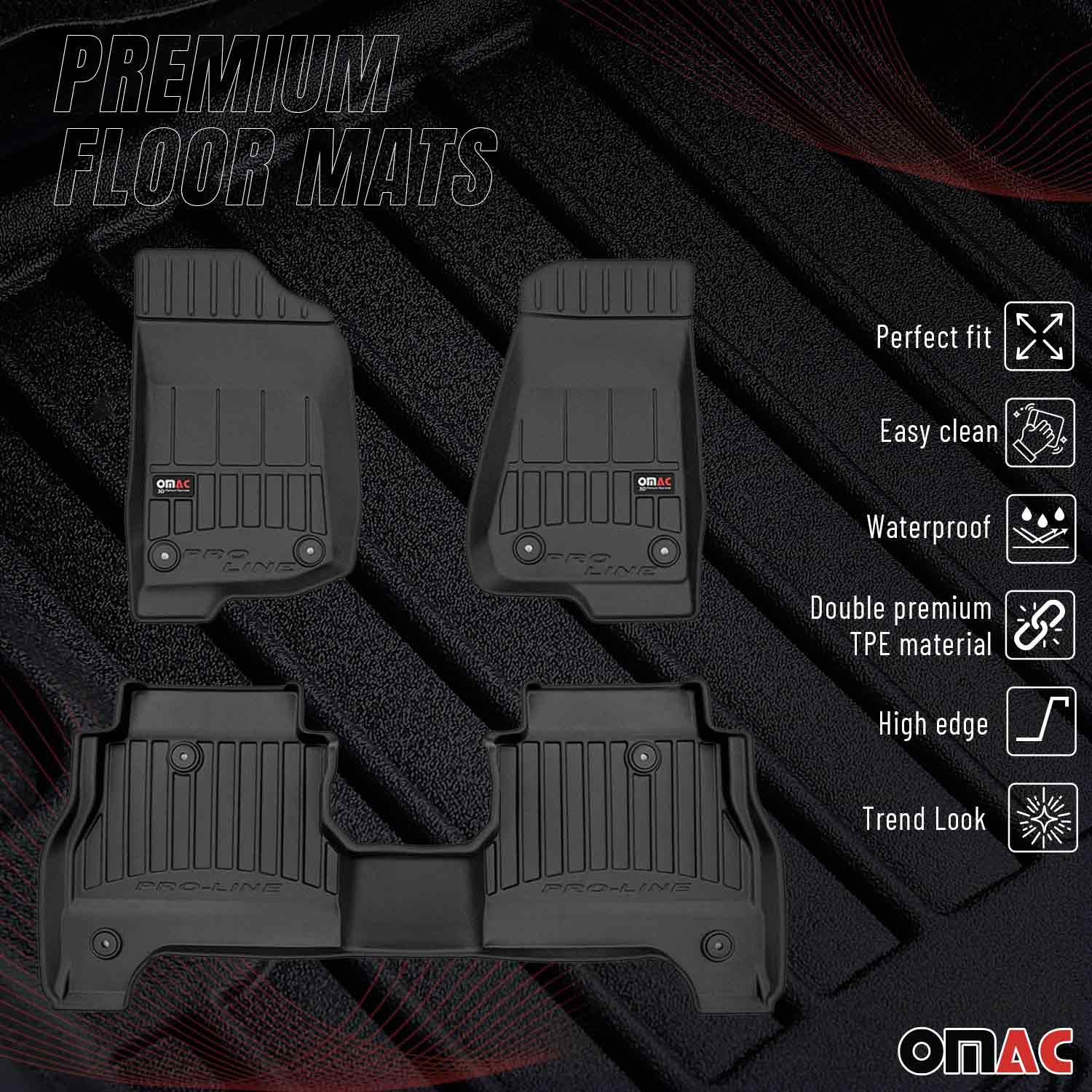 OMAC Premium Alfombrillas De Coche para Jeep Gladiator 2020-2026 TPE Goma 3x