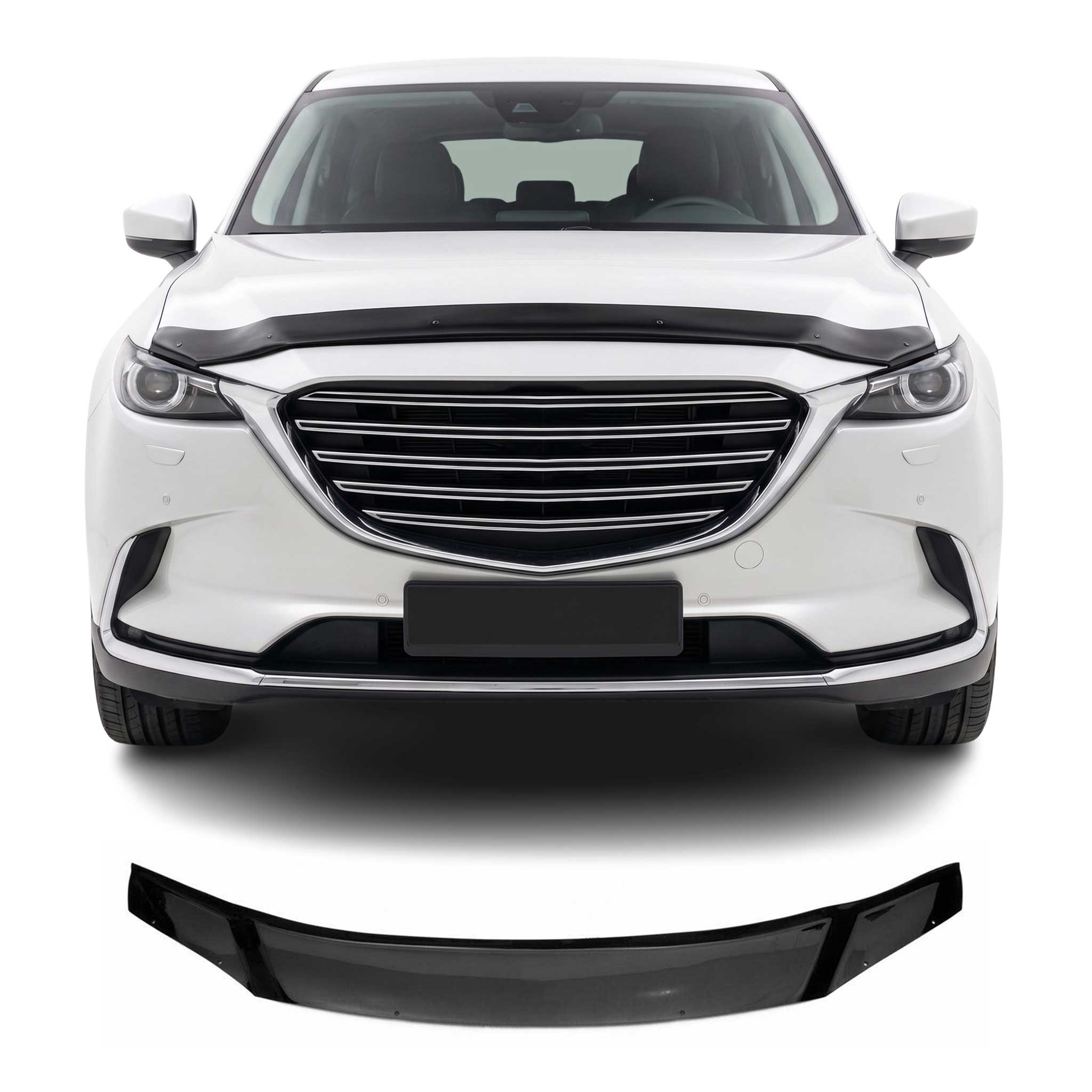 Deflector de Capó para Mazda CX-9 2016-2021 Oscuro Brillante Acrílico