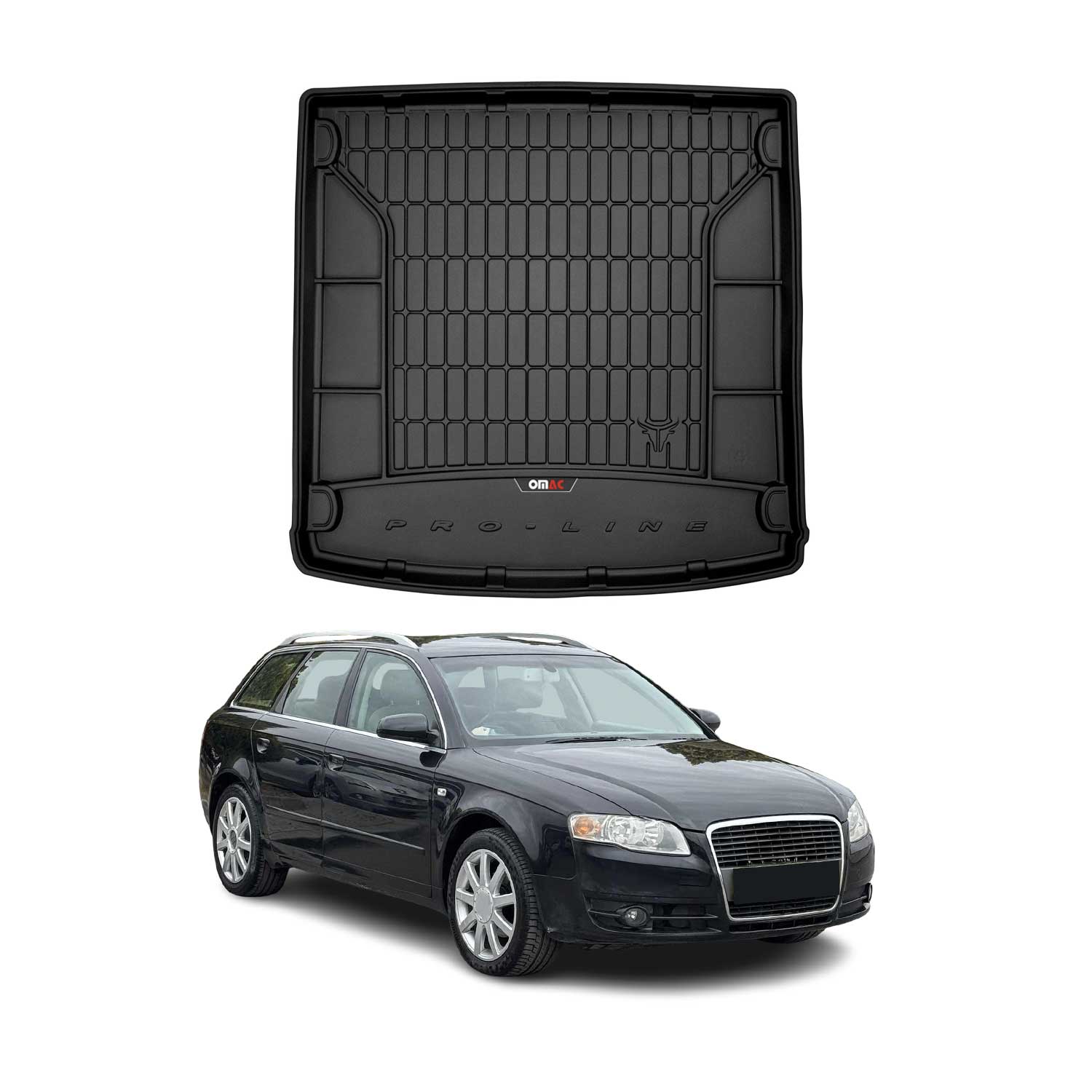 OMAC Premium Bandeja Maletero Alfombrilla para Audi A4 Familiar B7 2004-2008 TPE