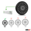 Sparco Treviso Tapacubos 14 Pulgadas Universal Negro Plata ABS Plástico