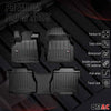 OMAC Premium Alfombrillas De Coche para Toyota Tundra CrewMax 2007-2013 Goma 4x