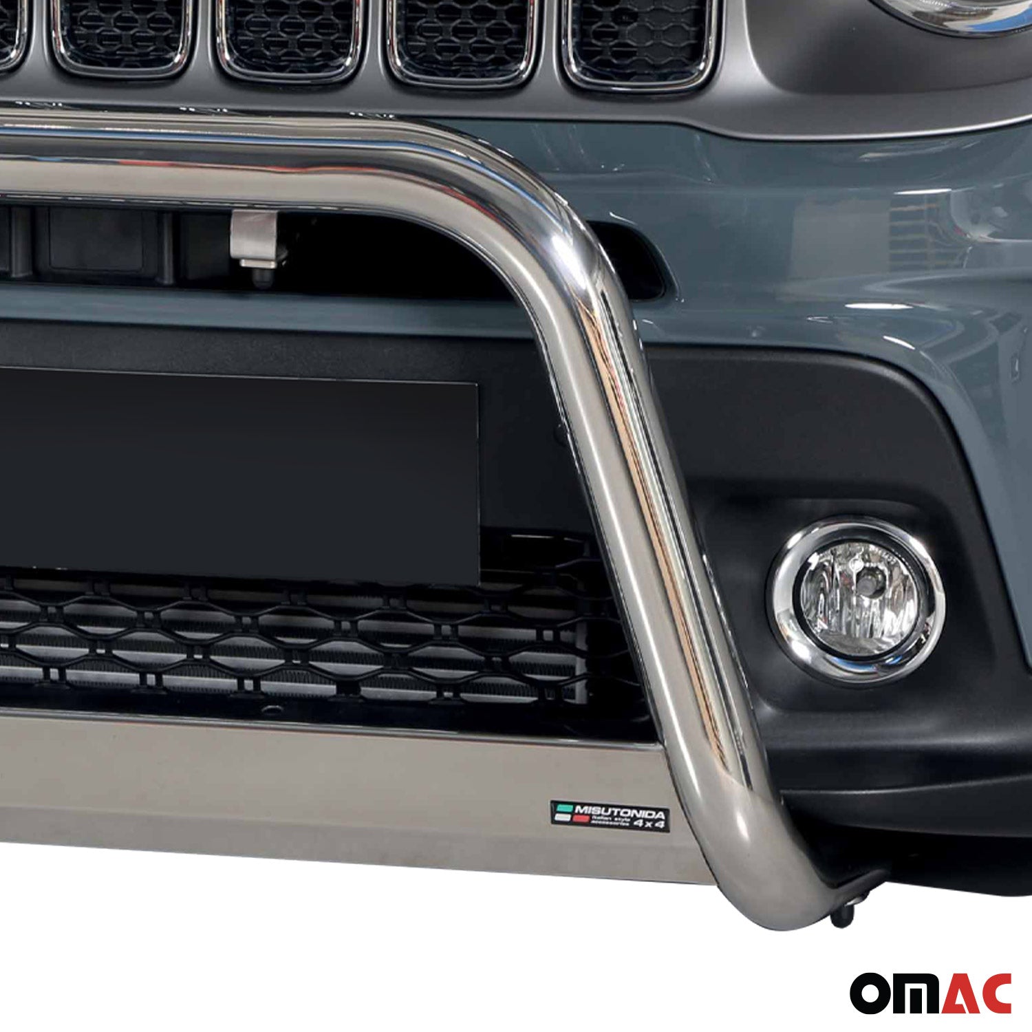 Bull Barra Frontal para Jeep Renegade 2018-2022 Plata Acero 1Pza