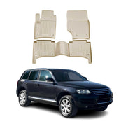 OMAC Alfombrillas De Coche para VW Touareg 2002-2010 Beige Goma TPE 4Pza
