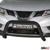 Bull Barra Frontal para Nissan X-Trail 2015-2017 Negro Brillante Acero