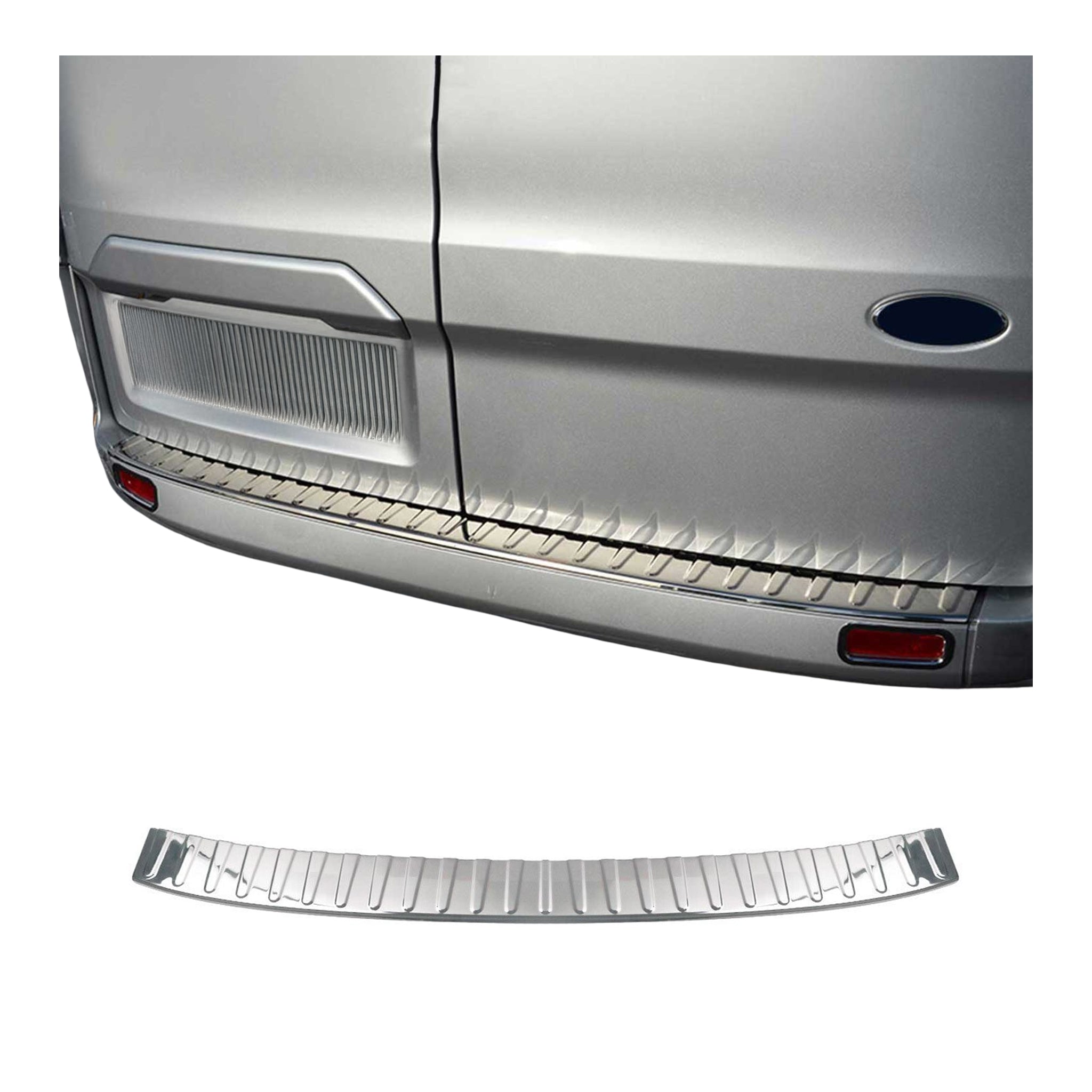 Protector Parachoques para Ford Transit Tourneo Custom 2013-2022 Plata Acero
