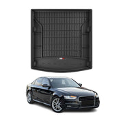 OMAC Premium Bandeja Maletero Alfombrilla para Audi A4 B8 Sedán 2008-2015 Negro