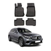 OMAC Premium Alfombrillas De Coche para Mercedes GLC X253 C253 2015-2022 Goma 4x