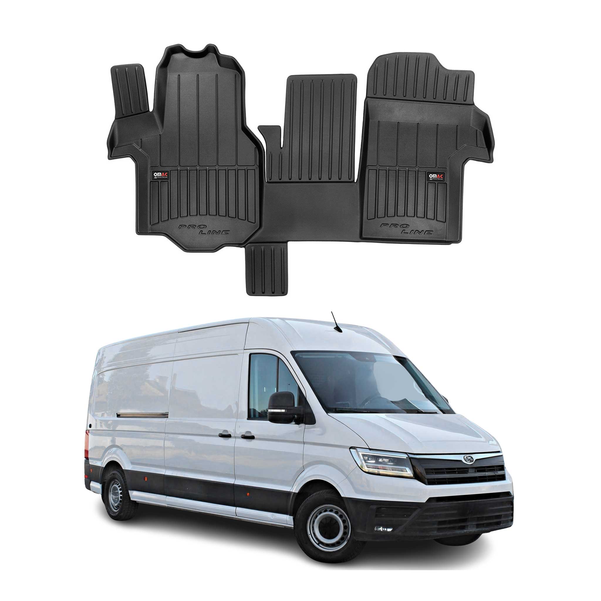 OMAC Premium Alfombrillas De Coche para MAN TGE 2017-2025 Negro TPE Goma 1Pza