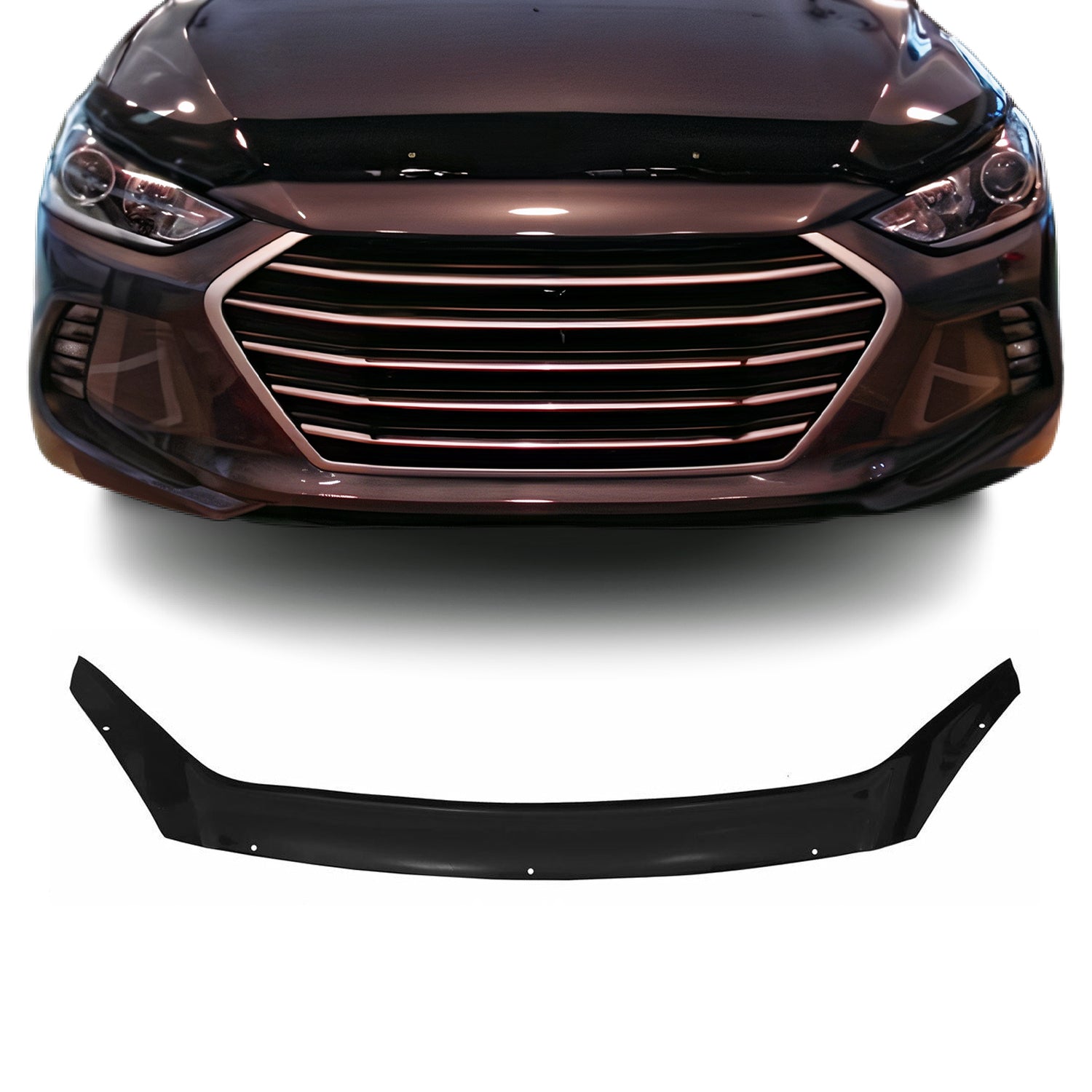 Deflector de Capó para Hyundai Elantra 2016-2021 Oscuro Brillante Acrílico