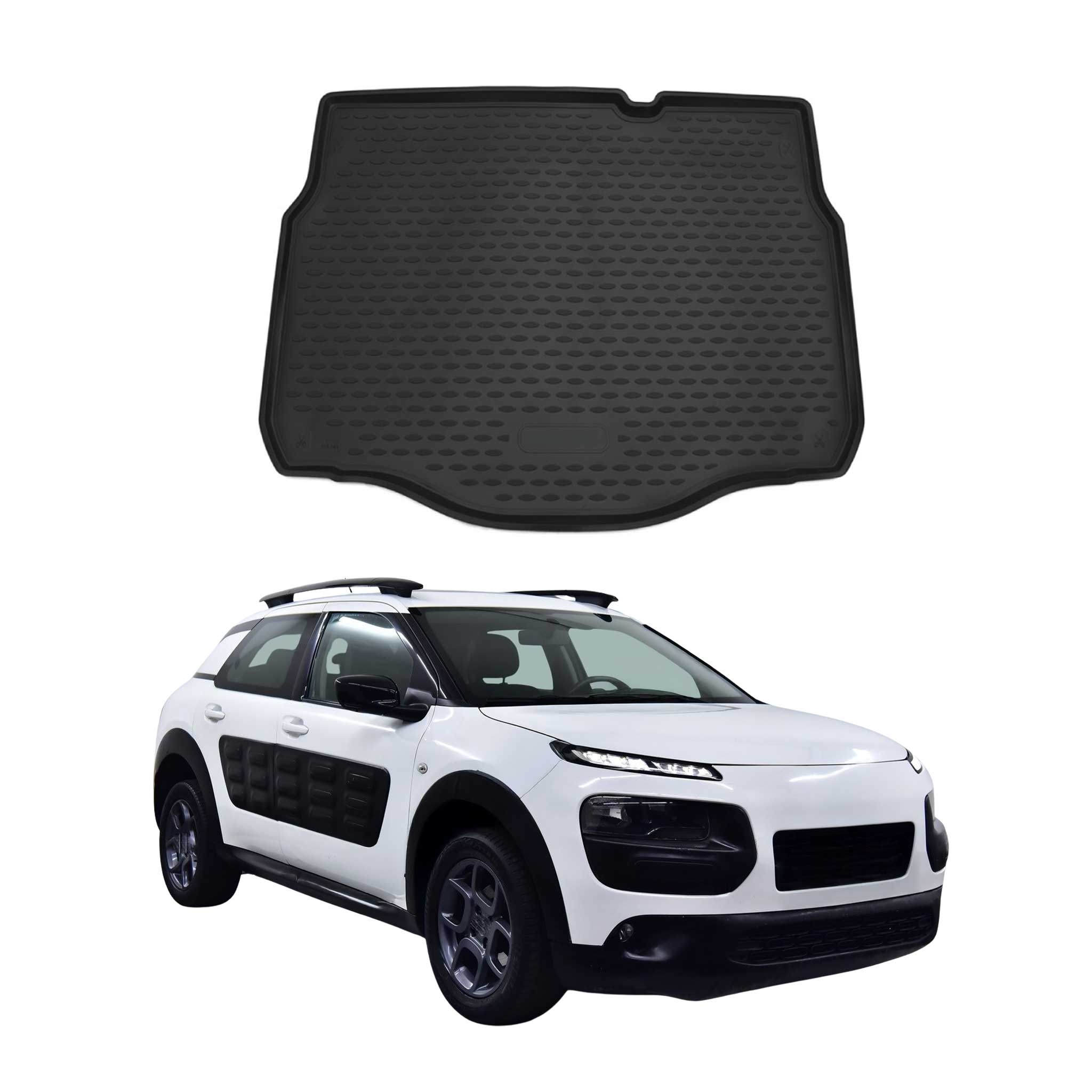 OMAC Bandeja Maletero Alfombrilla para Citroen C4 Cactus 2014-2020 Negro TPE