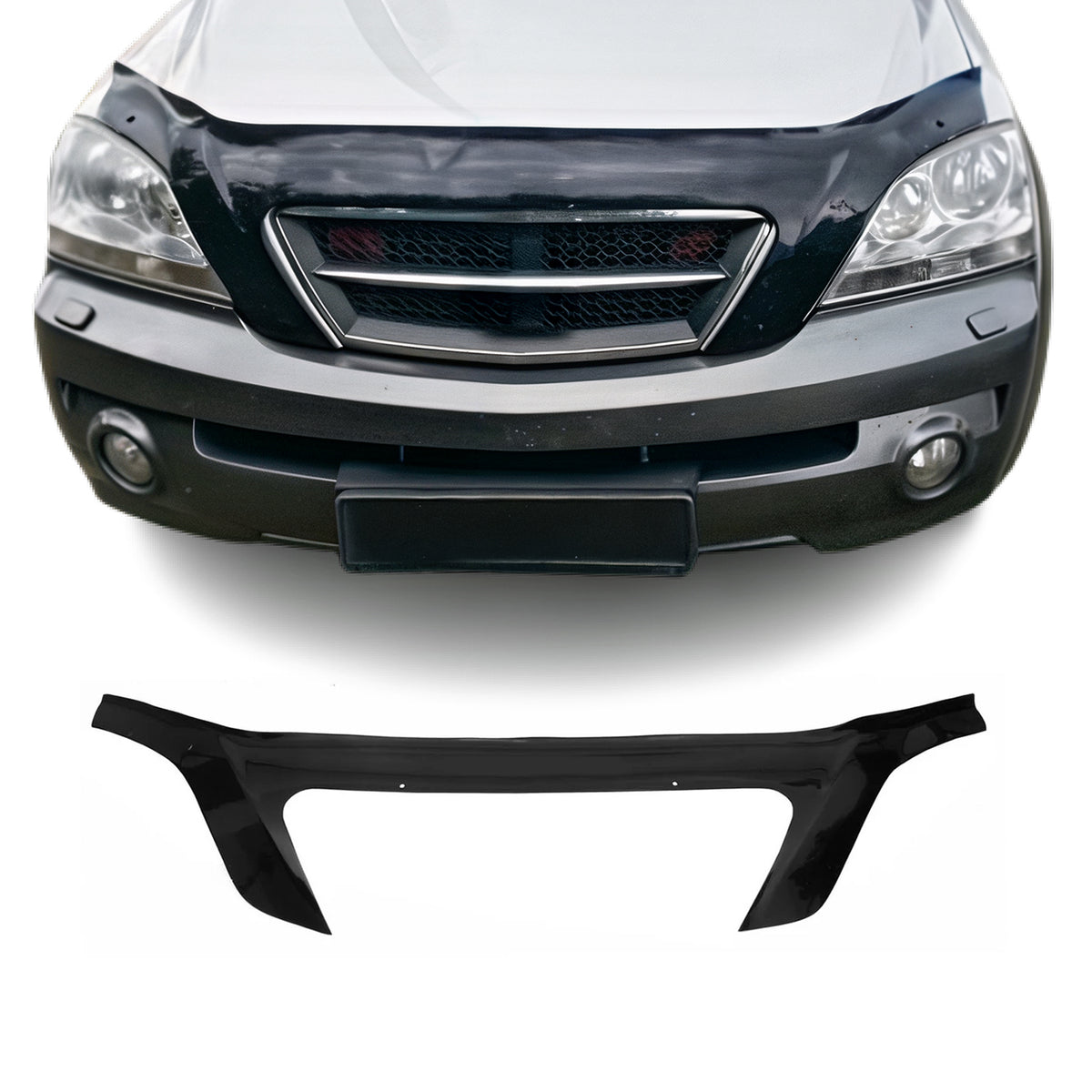 Deflector de Capó para Kia Sorento I 2002-2009 Oscuro Brillante Acrílico
