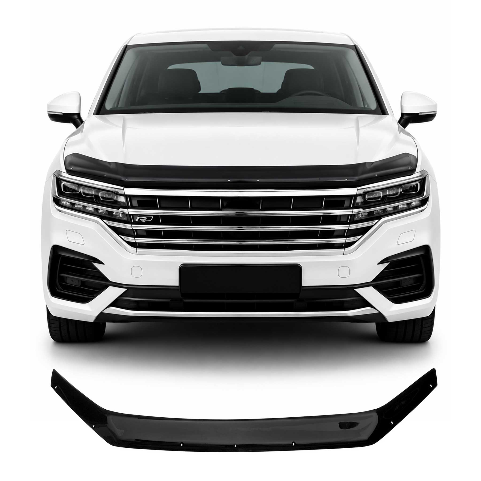 Deflector de Capó para VW Touareg 2018-2026 Oscuro Brillante Acrílico