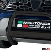 Bull Barra Frontal para Dacia Duster 2020-2025 Negro Brillante Acero 1Pza