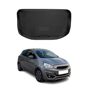 OMAC Bandeja Maletero Alfombrilla para Mitsubishi Space Star 2017-2021 Negro TPE