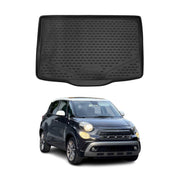 OMAC Bandeja Maletero Alfombrilla para Fiat 500L 2012-2023 Negro Goma TPE 1Pza