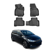 OMAC Alfombrillas De Coche para VW Touran 2015-2021 Negro Goma TPE 4Pza
