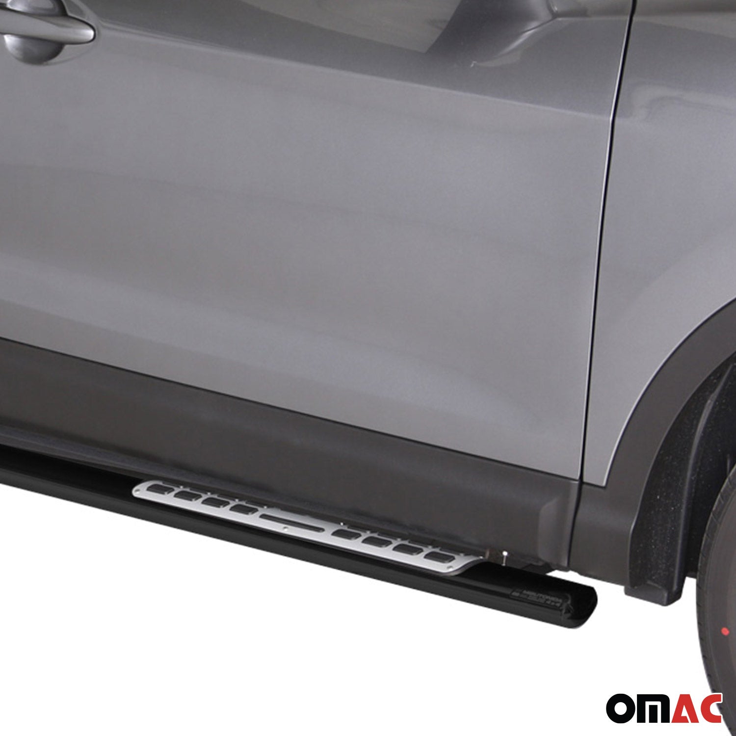 Par de Estribos Barras Laterales para Nissan Qashqai 2014-2021 Negro Acero