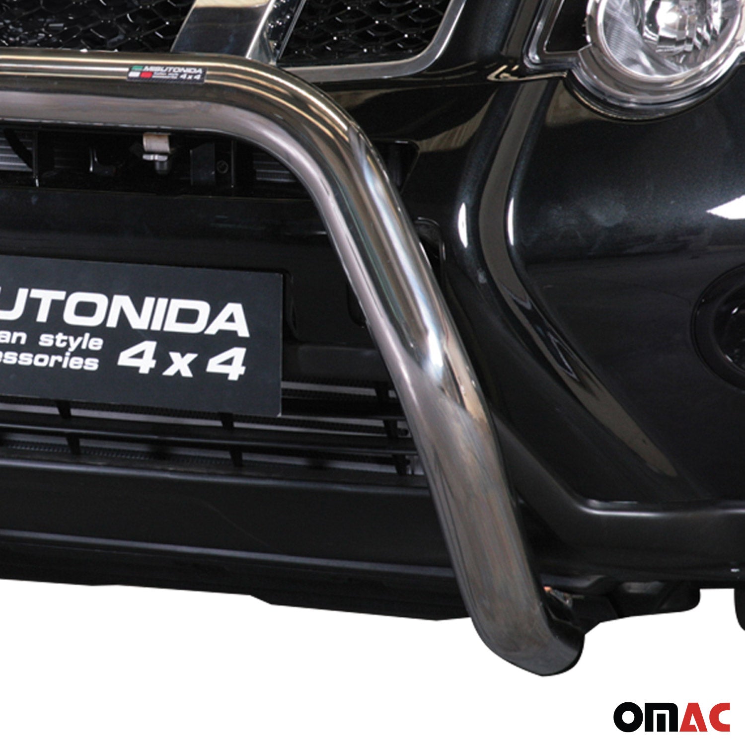 Bull Barra Frontal para Nissan X-Trail 2011-2014 Plata Brillante Acero