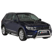 Par de Estribos Barras Laterales para VW Tiguan Allspace 2017-2021 Negro Acero