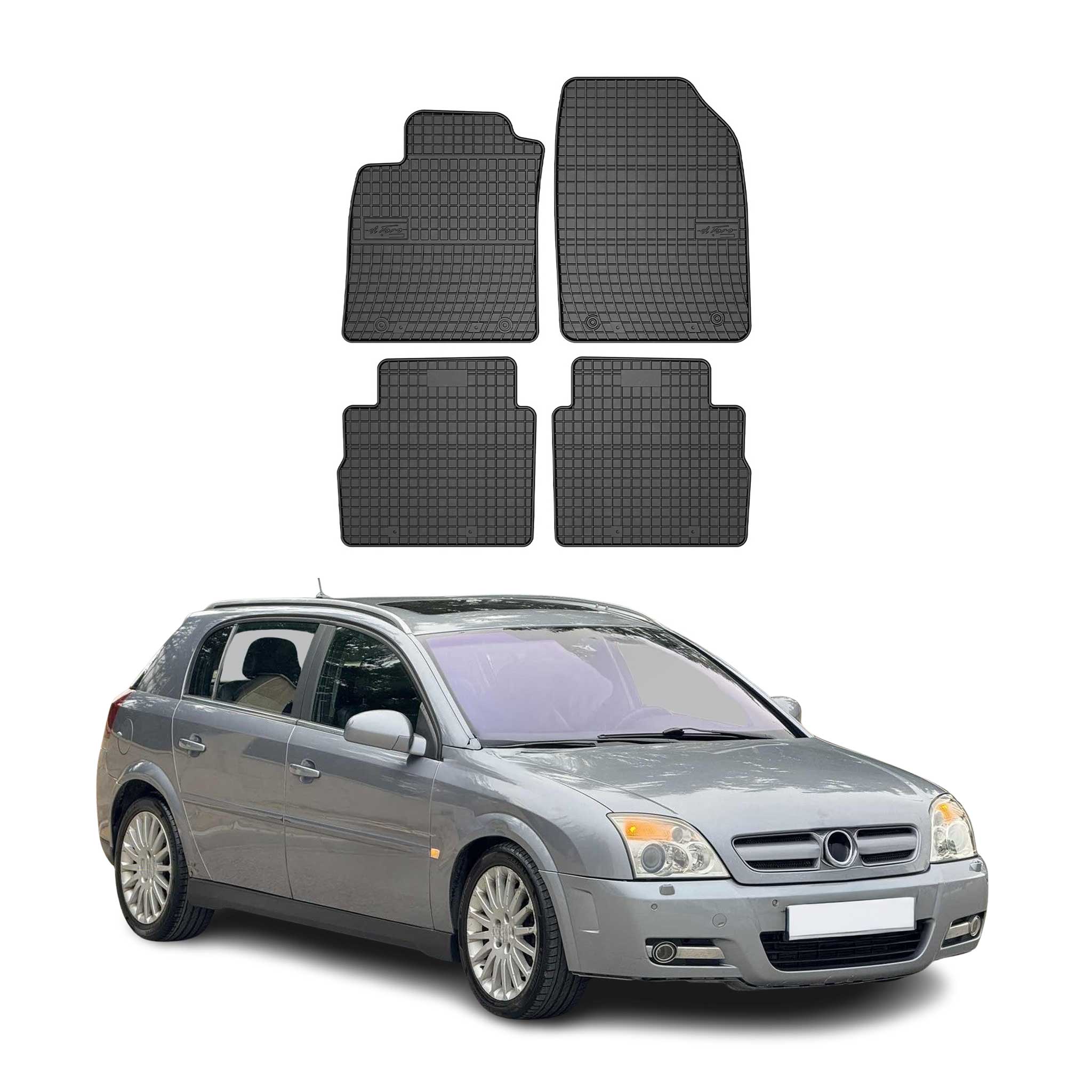 OMAC Alfombrillas De Coche para Opel Signum 2003-2008 Negro Goma 4Pza