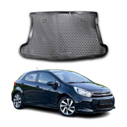 OMAC Bandeja Maletero Alfombrilla para Kia Rio 2011-2021 Negro Goma TPE 1Pza