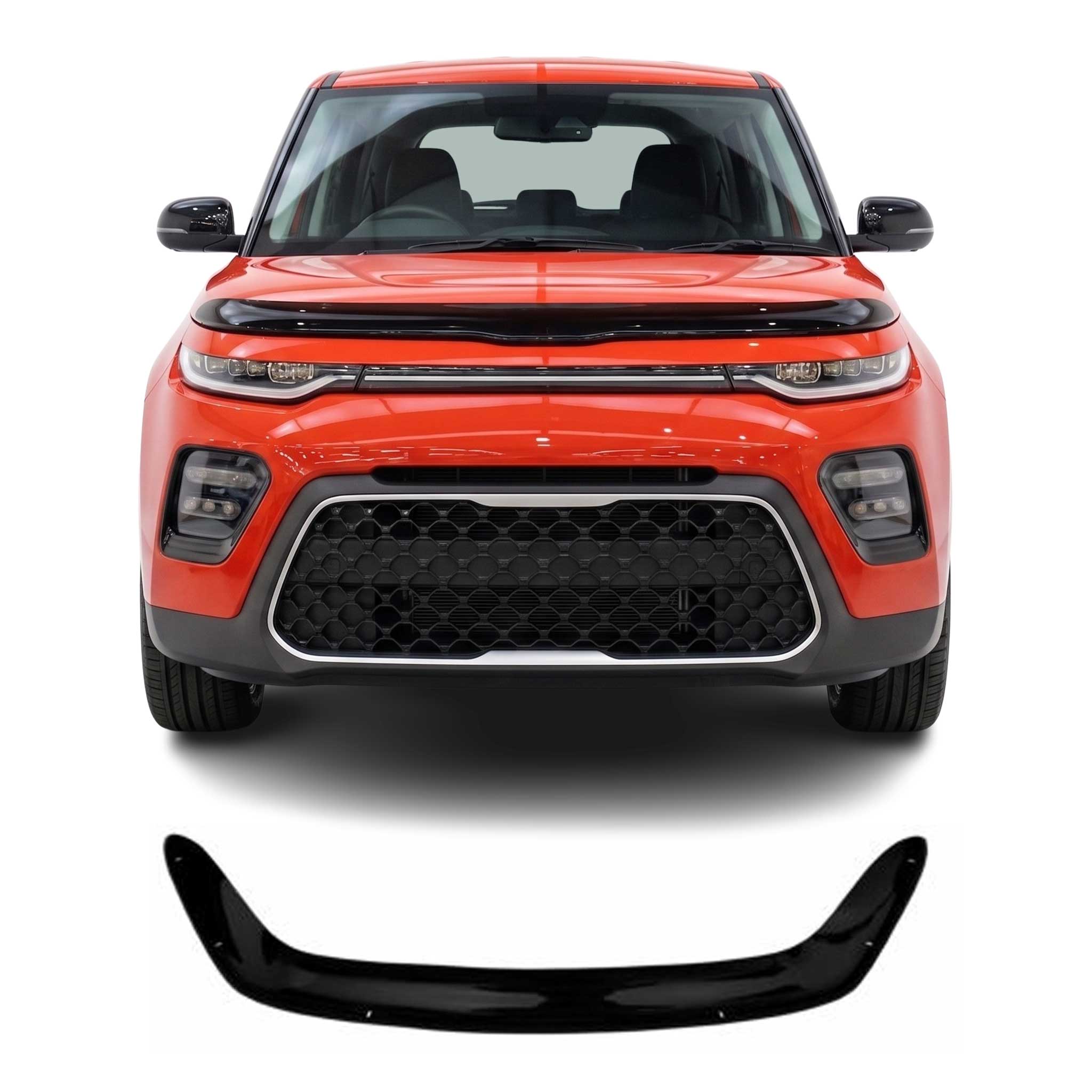 Deflector de Capó para Kia Soul 2019-2021 Oscuro Brillante Acrílico