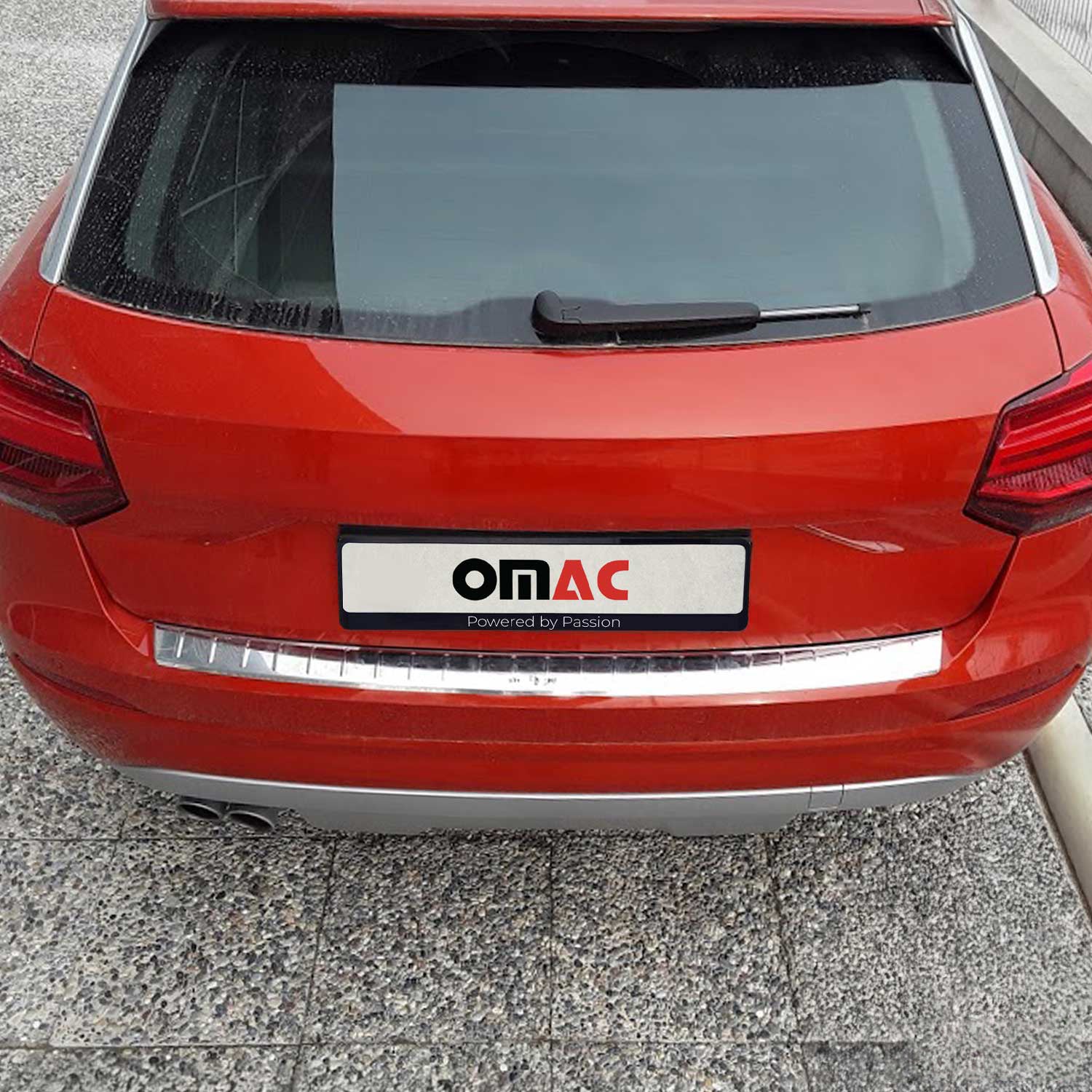 Protector de Parachoques Trasero para Audi Q2 2016-2020 Plata Brillante