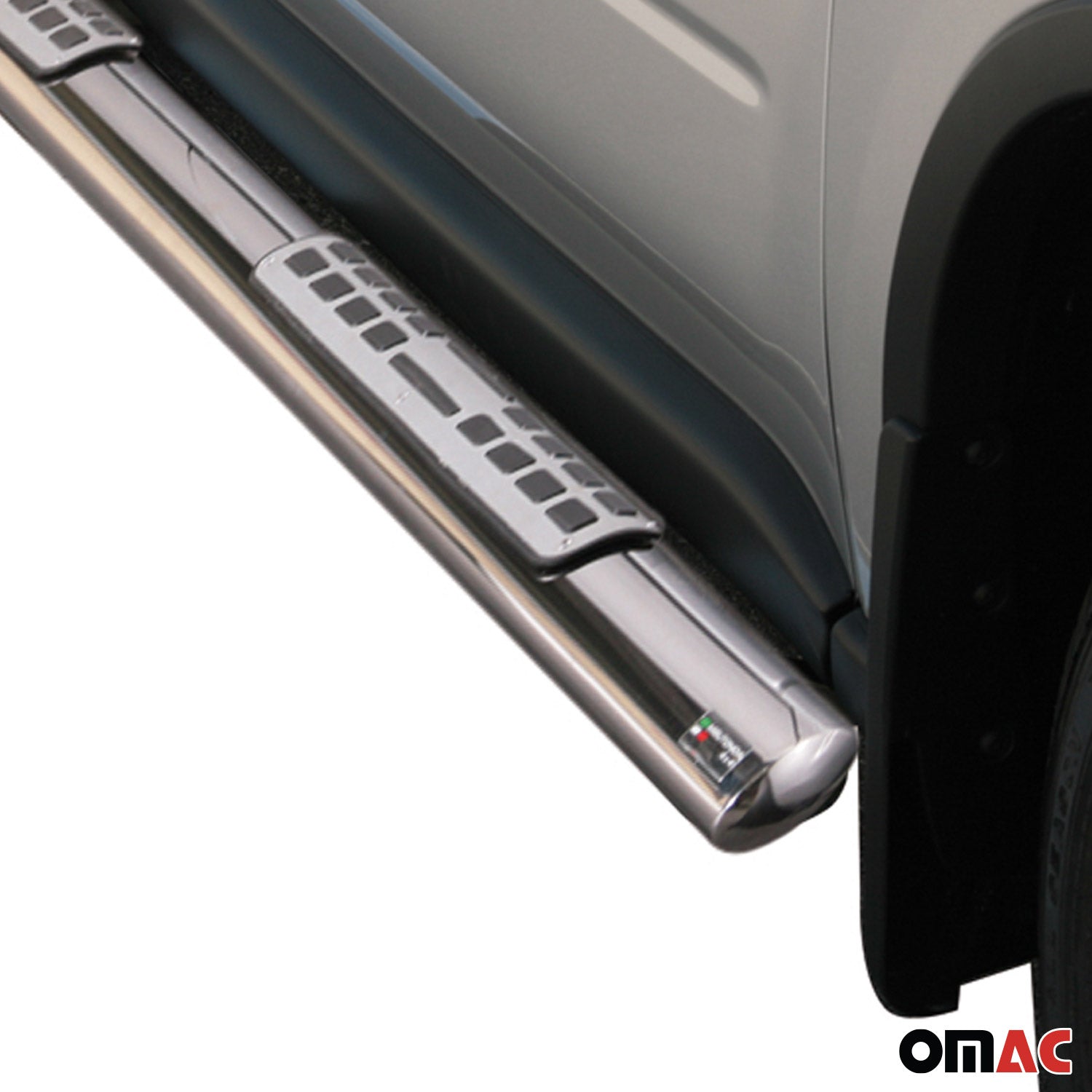 Par de Estribos Barras Laterales para Nissan X-Trail 2007-2010 Plata Acero 2x