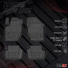 OMAC Premium Alfombrillas De Coche para Citroen DS4 2011-2015 Negro TPE Goma 4x