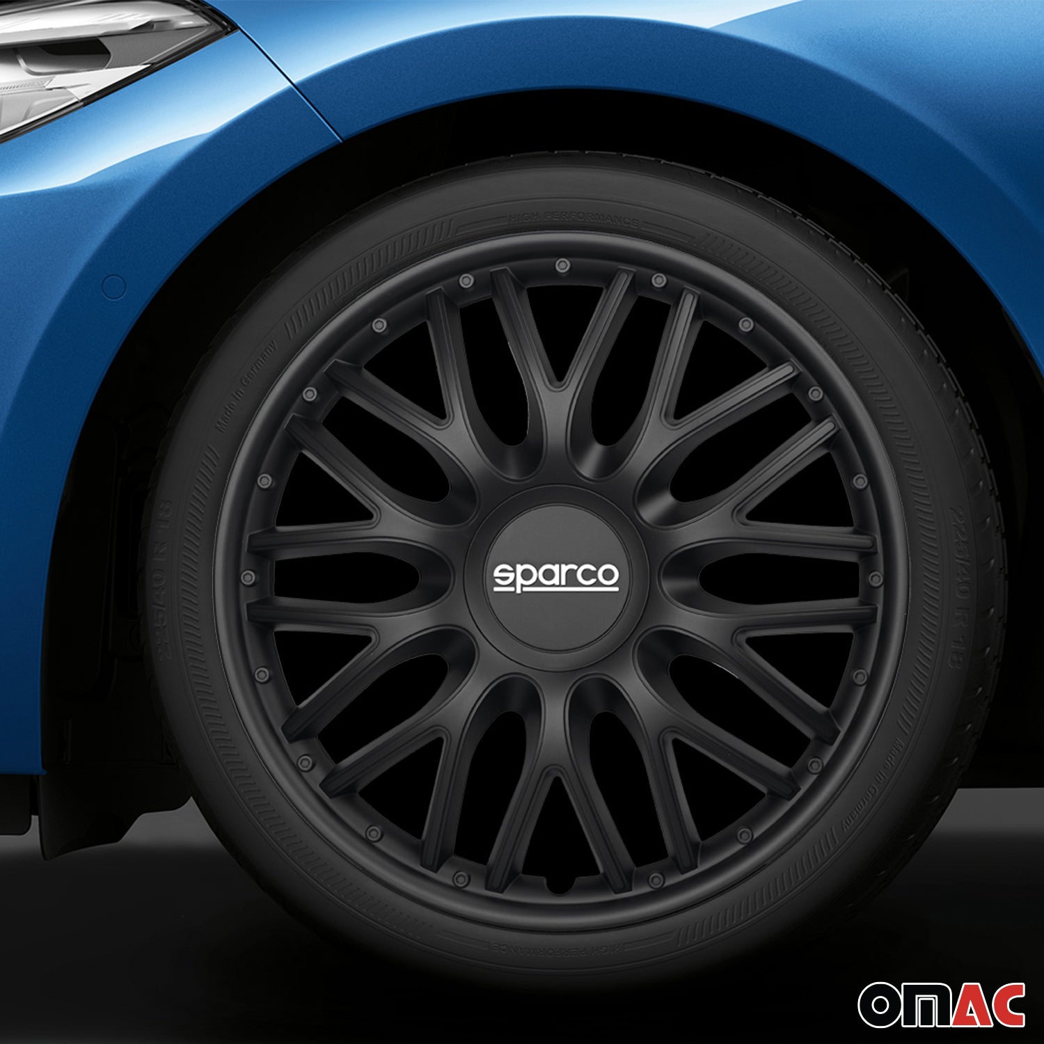 Sparco Roma Tapacubos 15 Pulgadas Universal Negro ABS Plástico