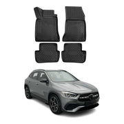 OMAC Alfombrillas De Coche para Mercedes GLA X156 2014-2020 Negro Goma TPE 4Pza