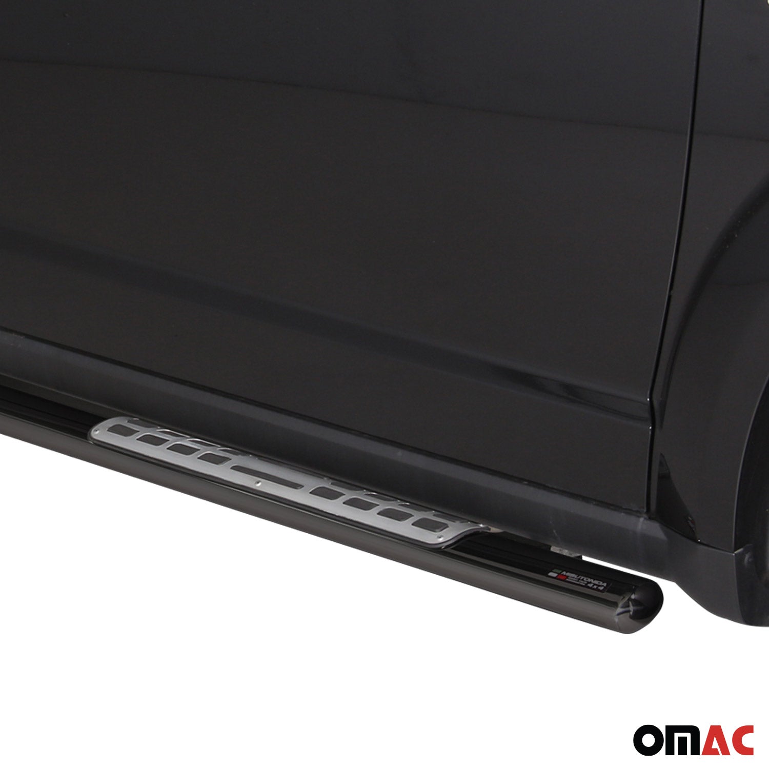 Par de Estribos Barras Laterales para Fiat Freemont 2011-2016 Negro Acero