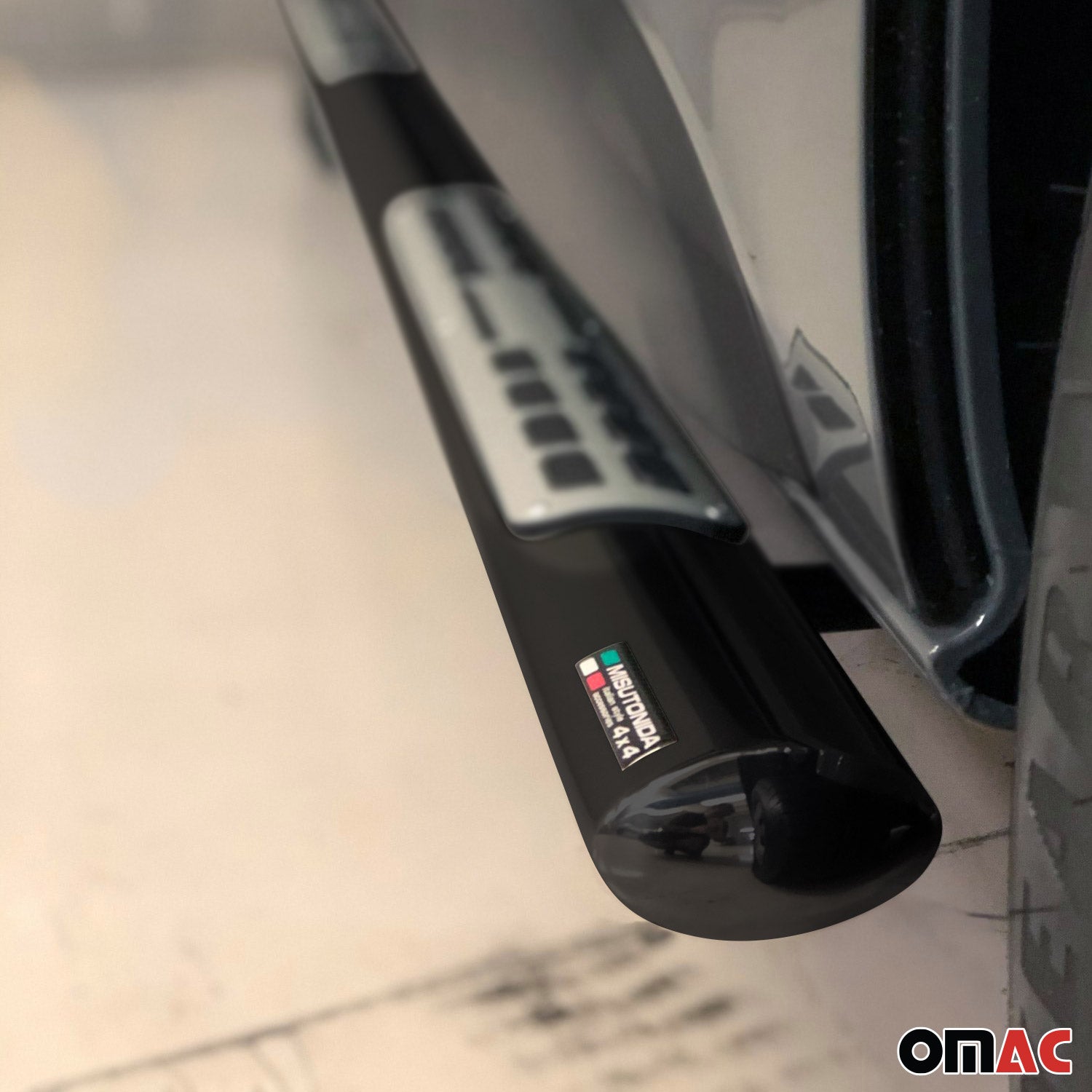 Par de Estribos Barras Laterales para Mercedes Citan 2012-2020 Negro Acero