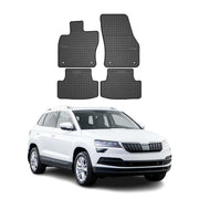OMAC Alfombrillas De Coche para Skoda Karoq 2017-2026 Negro Goma 4Pza