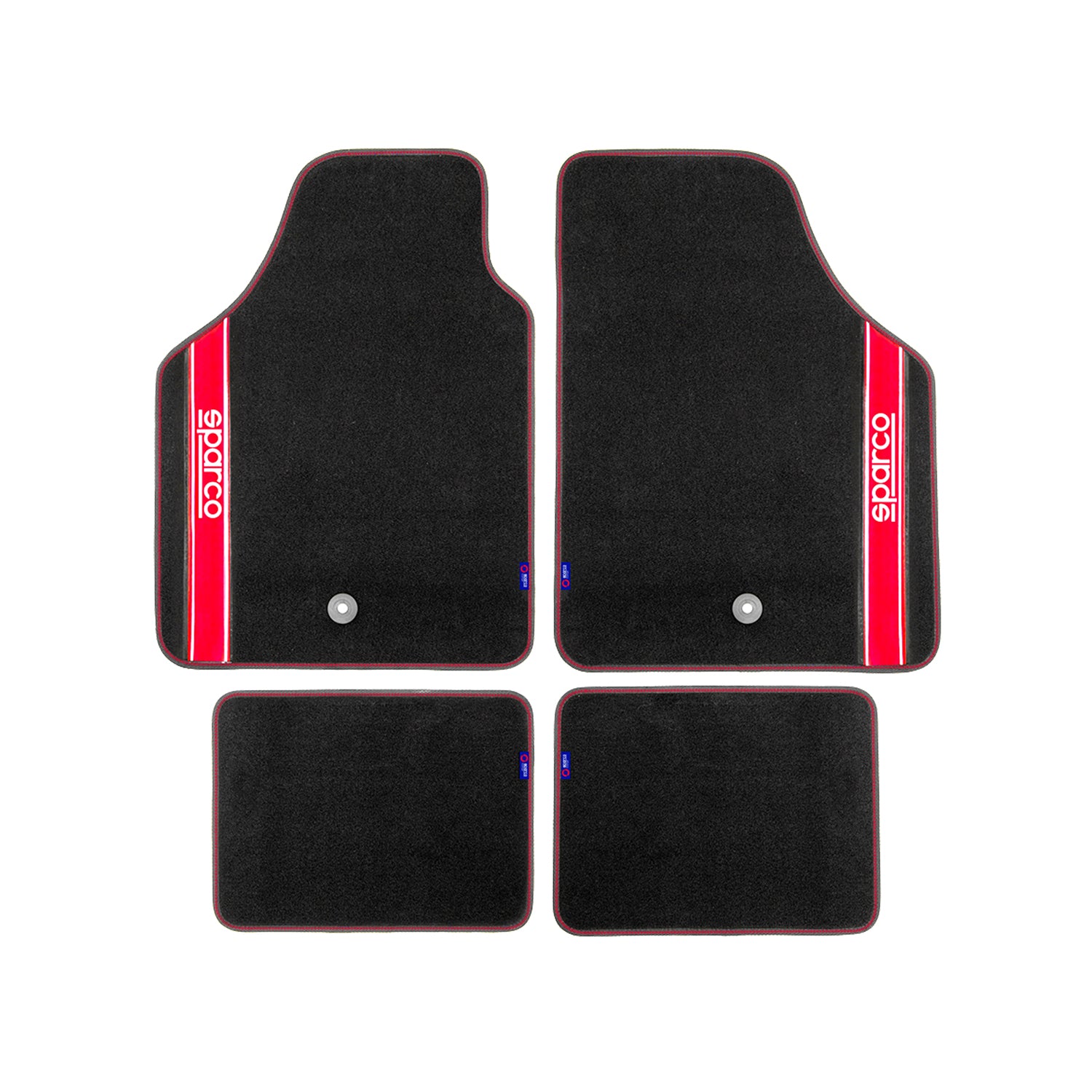 Sparco Alfombrillas De Coche Universal Rojo 4Pza
