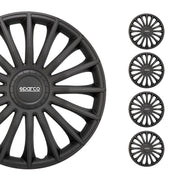 Sparco Tapacubos 14 Pulgadas Universal Negro ABS Plástico