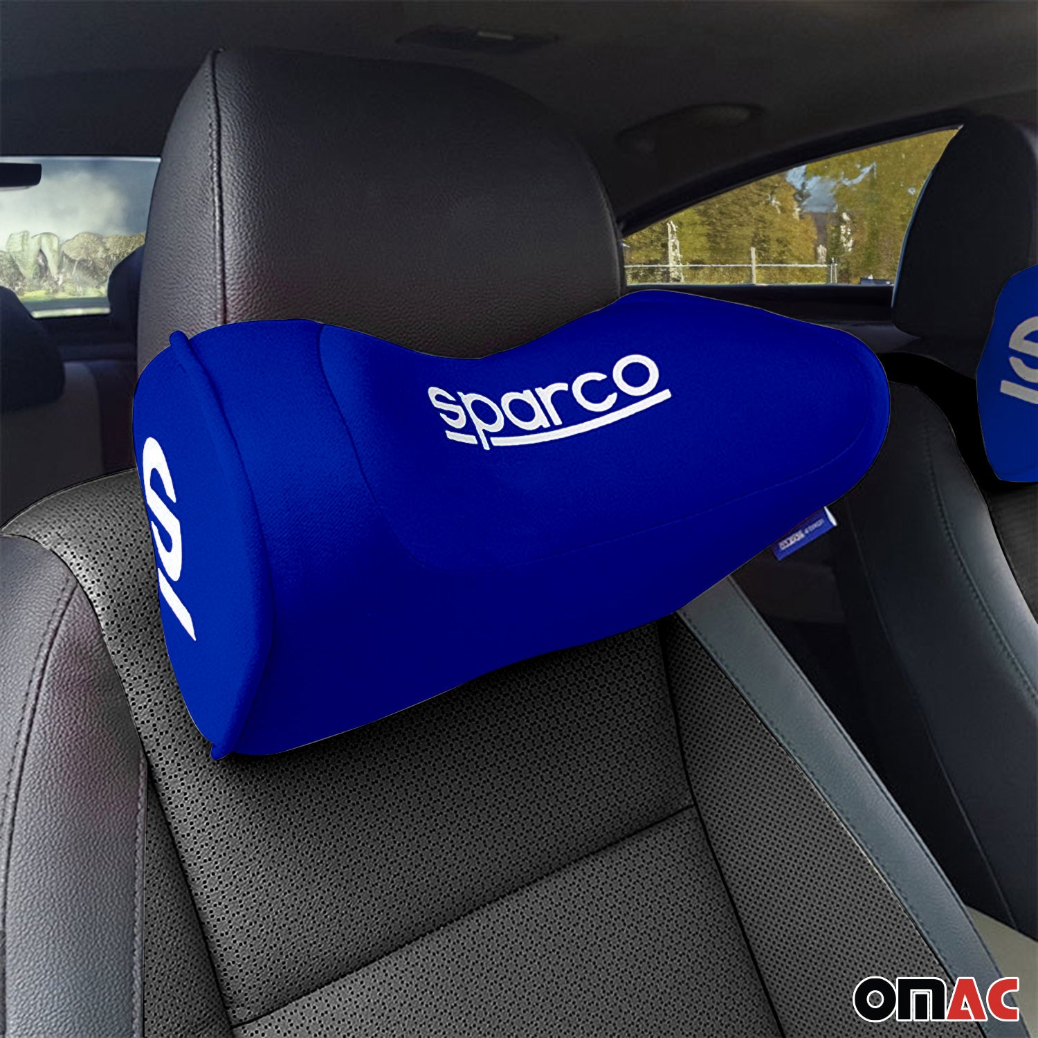 Sparco Cuello Soporte lumbar para de Automóvil Azul para Universal