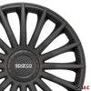 Sparco Tapacubos 14 Pulgadas Universal Negro ABS Plástico