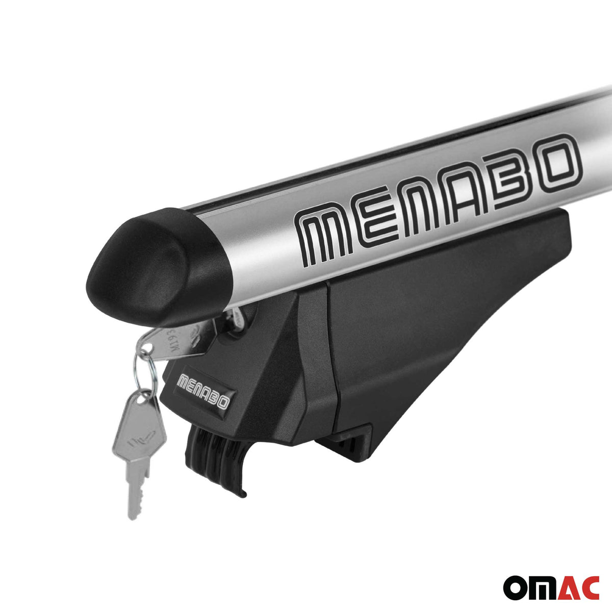 Menabo Barras de Techo Coche Baca para Audi A6 Allroad 2012-2018 Gris Alu 2Pza