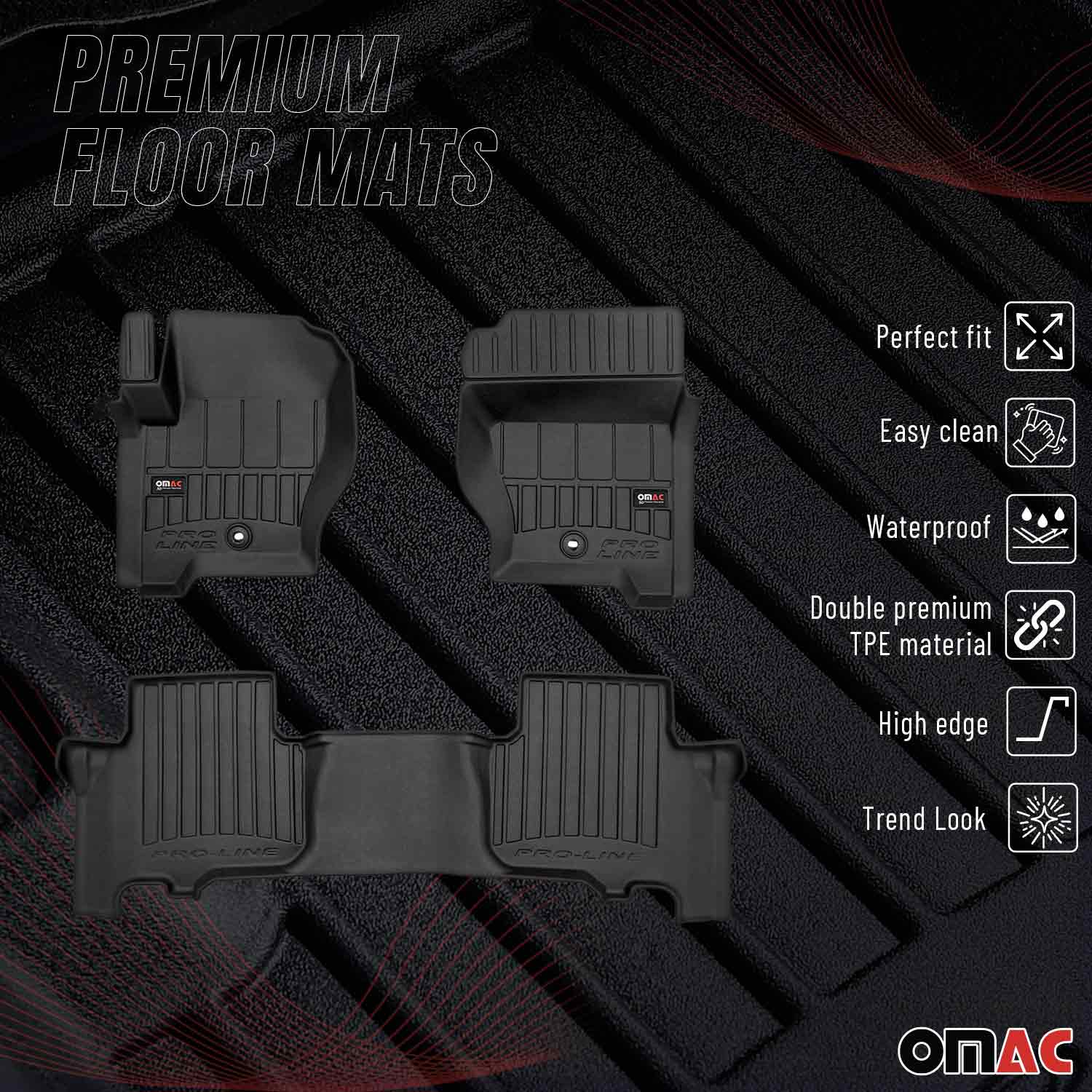 OMAC Premium Alfombrillas De Coche para Land Rover Discovery 3 2004-2009 Goma 3x