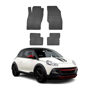 OMAC Alfombrillas De Coche para Opel Adam 2012-2019 Negro Goma 4Pza