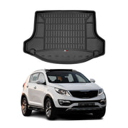 OMAC Premium Bandeja Maletero Alfombrilla para Kia Sportage 2010-2015 Negro TPE